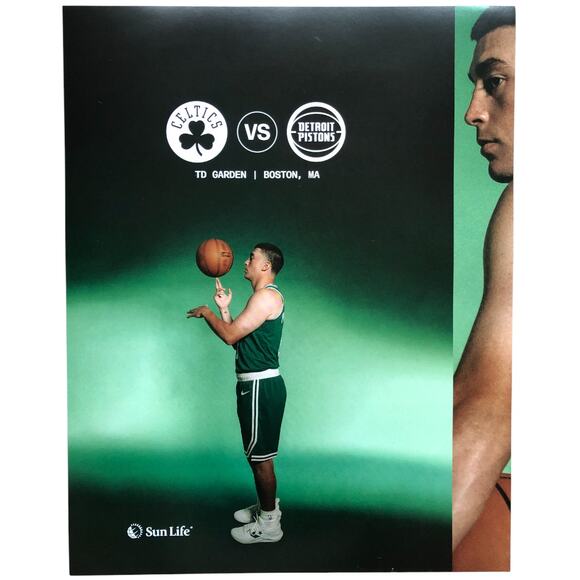 Boston Celtics v Detroit Pistons 11/26/25 Lineup Roster Poster ft. Pritchard - Picture 1 of 6